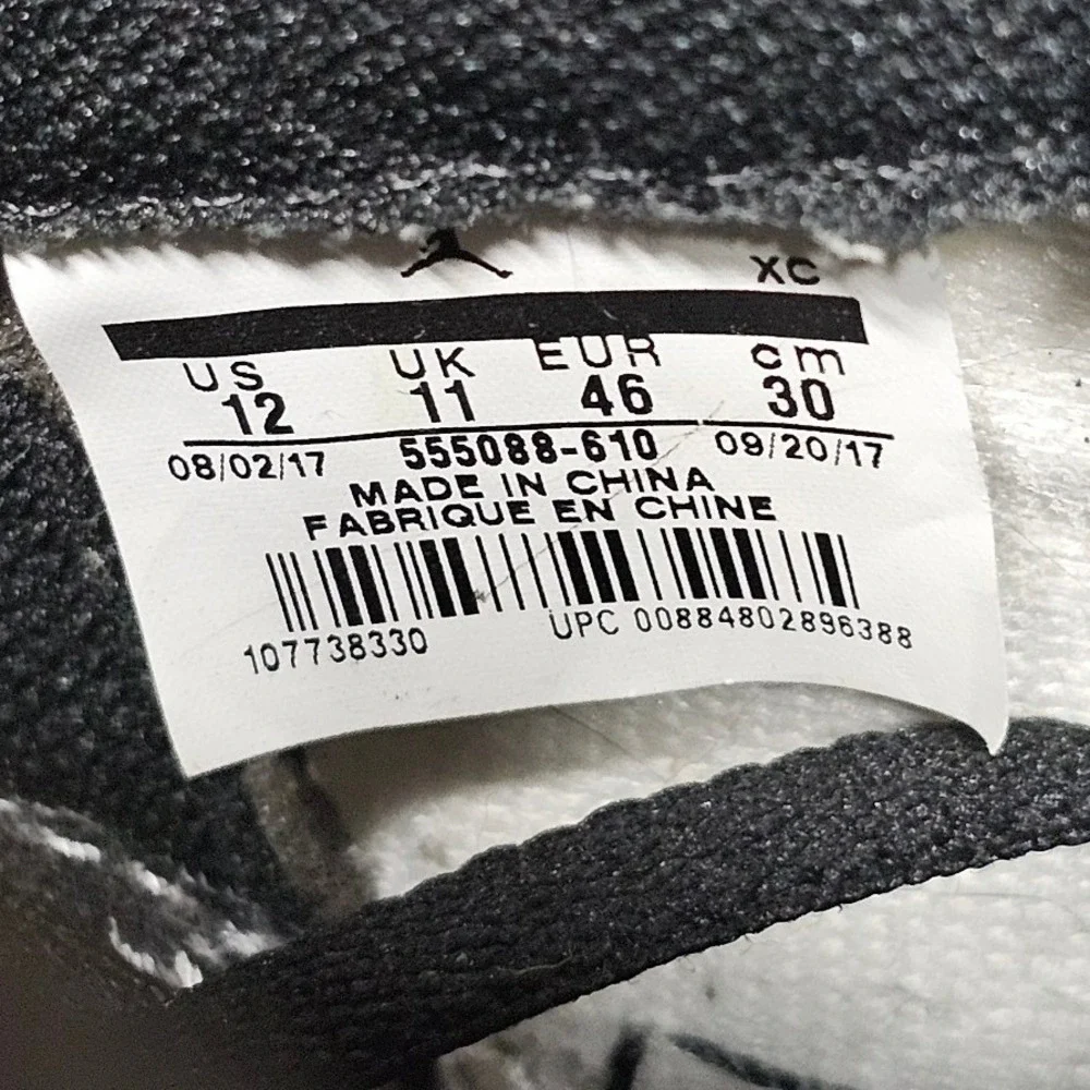 Nike Air Jordan 1 Retro High OG Bred Toe Red Black White 555088-610 Mens